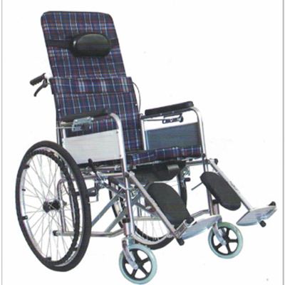 碳钢喷塑半躺手动轮椅JL-6811