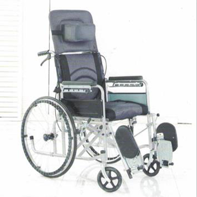 碳钢喷塑全躺手动轮椅JL--6810