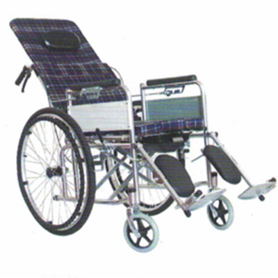 碳钢喷塑半躺手动轮椅JL--6811